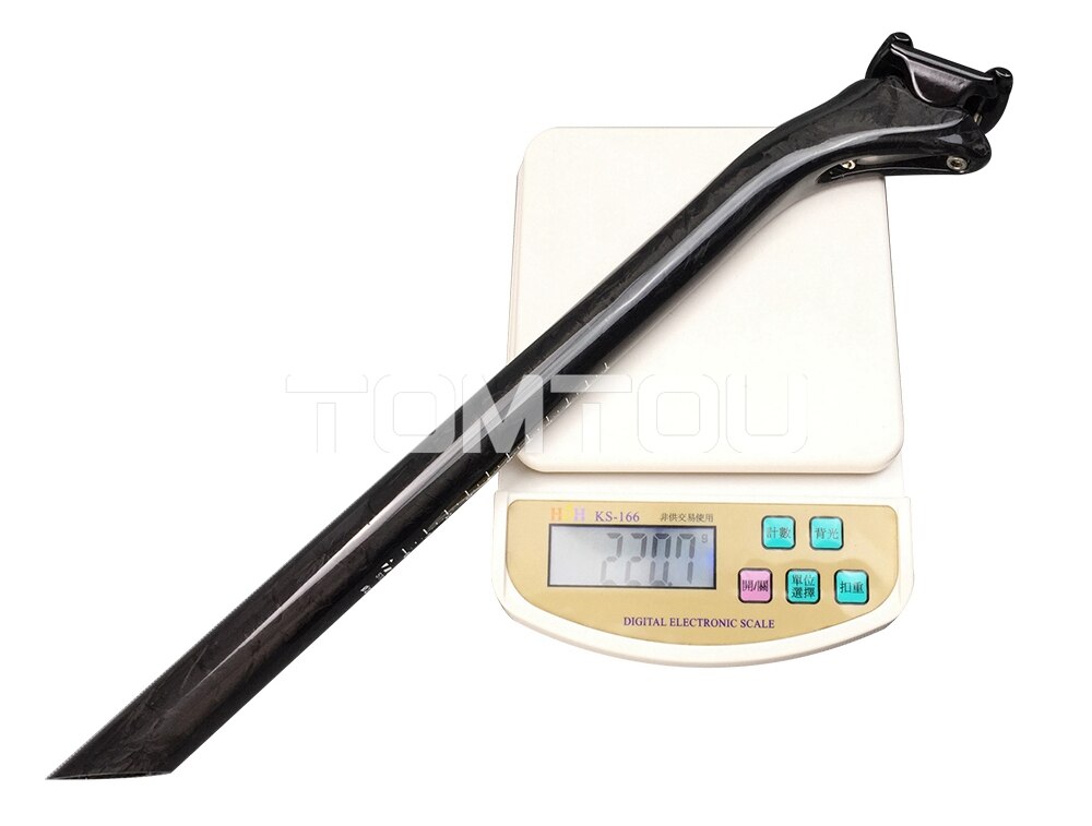 Mat blank ud carbon sadelpind mountain/road cykel sadelstolpe cykel mtb dele 27.2/30.8/31.6mm 25 mm offset længde 350/400mm