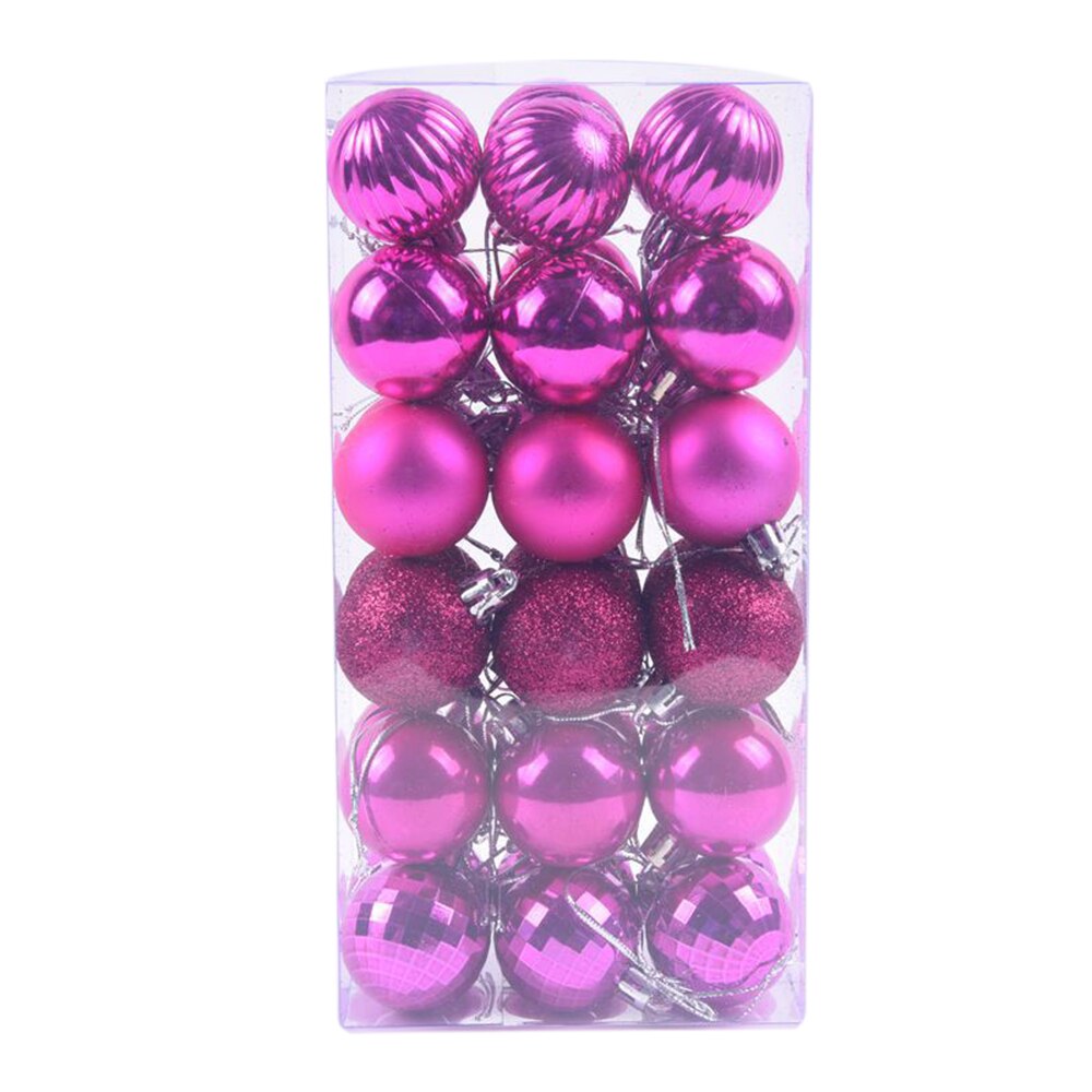 36 Pcs/Set Glitter Christmas Tree Ball Baubles Colorful Xmas Party Home Garden Christmas Decoration Supplies 17 Colors: Olive