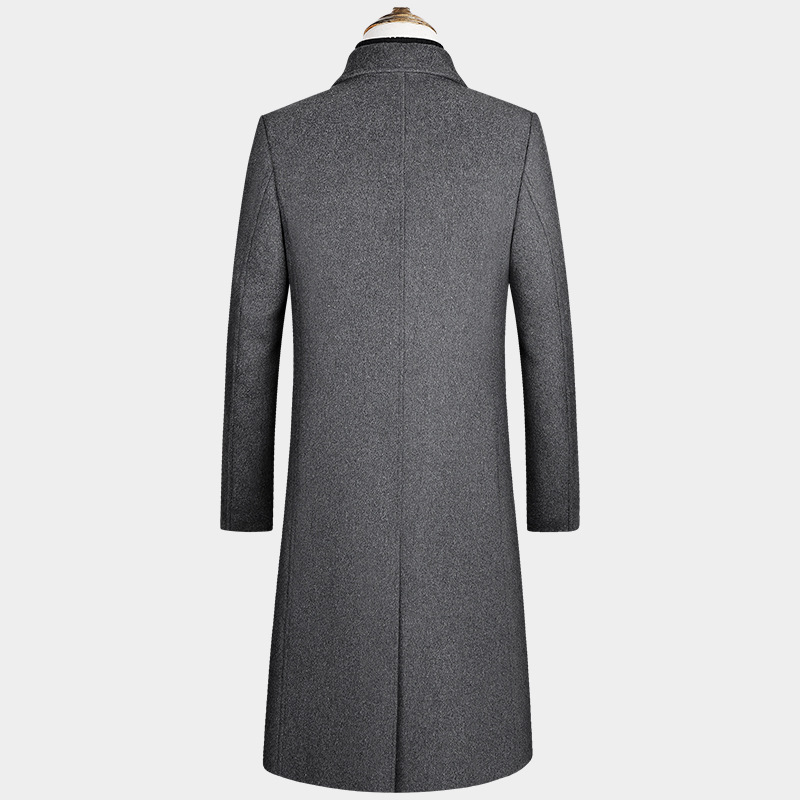 Heren Jas Heren Winter Wollen Jas Mannen Casual Slim Fit Wollen Trenchcoat Lange Dikke Wollen windjack Mannelijke Overjas