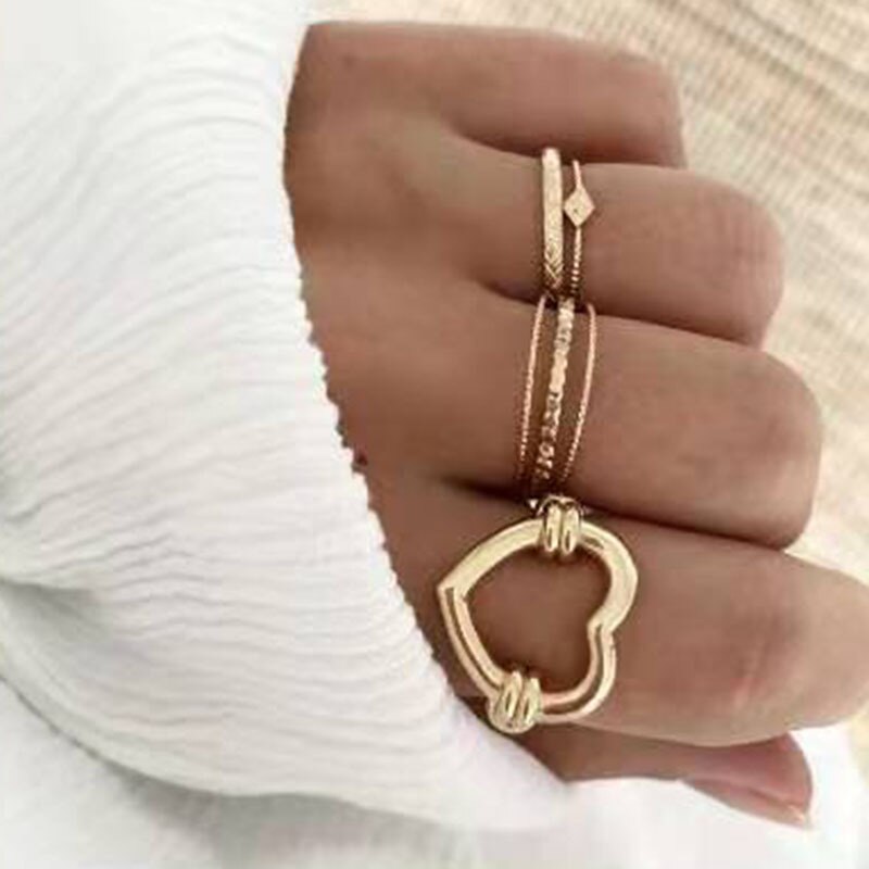 Anello a catena in acciaio inossidabile giapponese anello da donna coreano morbido anello da dito indice personalizzato rosso