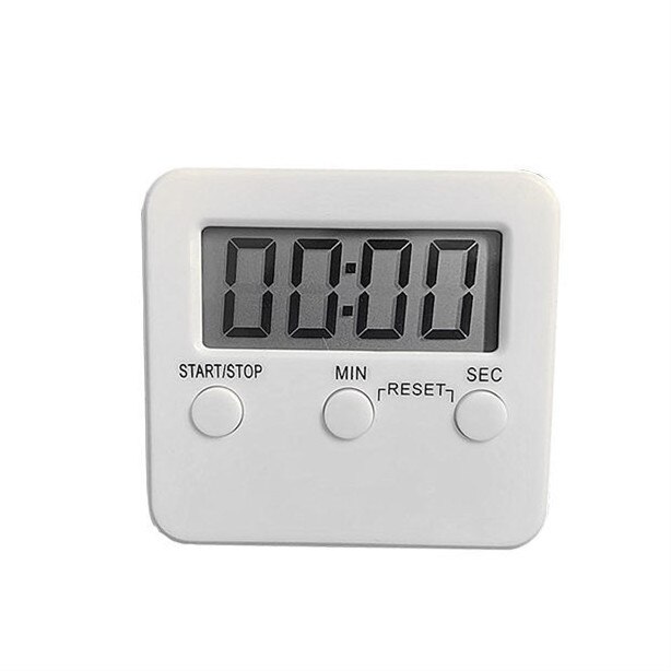Super Thin LCD Digital Screen Kitchen Countdown Timer Magnet Clock Sleep Stopwatch Clock Timer Temporizador Clock: White