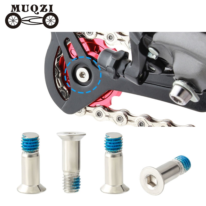 MUQZI-poleas de acero inoxidable para bicicleta de montaña, tornillo Jockey M5, Perno de rueda de guía, desviador trasero, piezas de ciclismo, 2 uds.