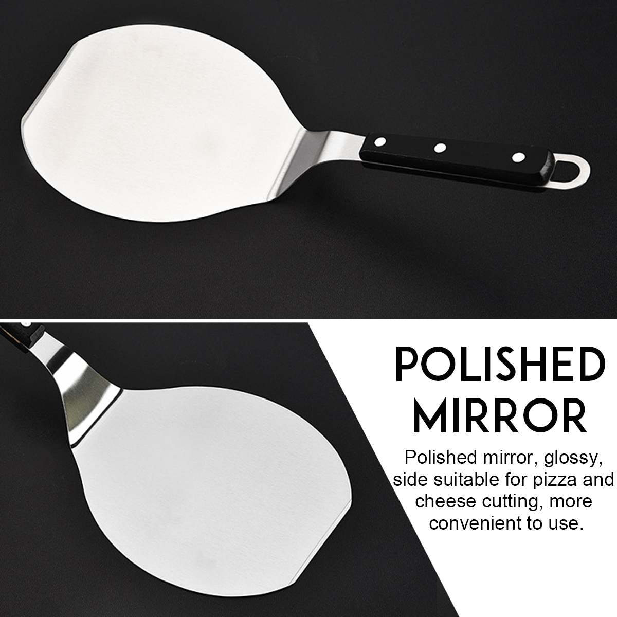 Roestvrij Staal Makkelijk Schoon 14 "Pizza Schop Frituren Schil Lifter Lifting Tool Pancake Spatel Paddle Keuken Non-stick bakken