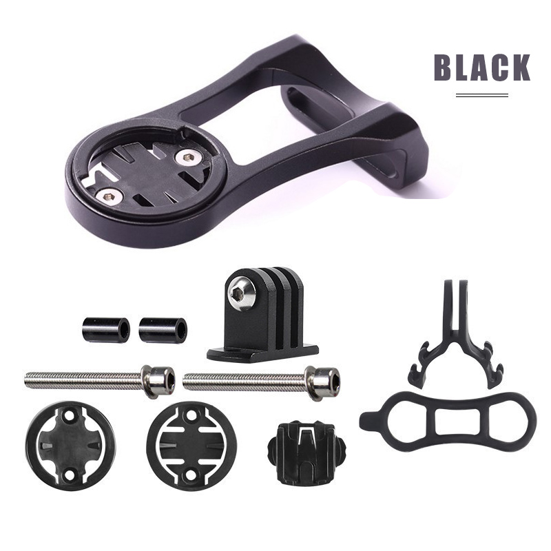 Cámara de montaje de ordenador para vástago de bicicleta 2025, para Garmin Bryton GPS GoPro, cámara deportiva, soporte para linterna, ritmo cardíaco, bicicleta de carretera MTB: Negro