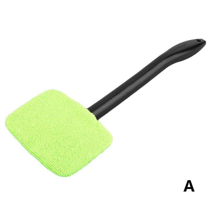 Multifunktion långt handtag biltvätt borste fiber bomull fönster verktyg rengöringsmedel vindruta bil glas torkare mikro  v1 l 3: A