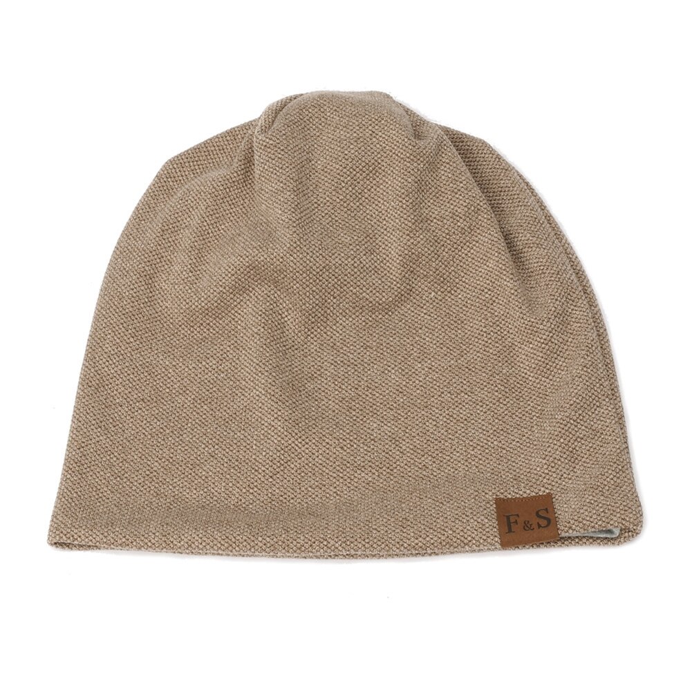 Gorro ligero informal térmico elástico de punto de algodón, gorro cálido para otoño y primavera, ropa deportiva