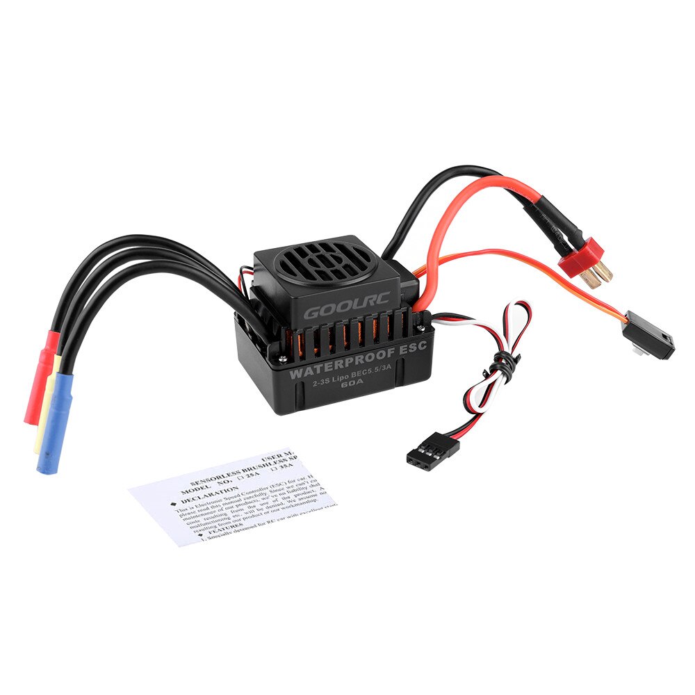 GoolRC Moteur RC Car 1:10 Parts 3650 3660 F540 3500KV 3100KV 3300KV 3800KV 3900KV 4300KV 4370KV Brushless Motor 45A 60A ESC: 60A ESC