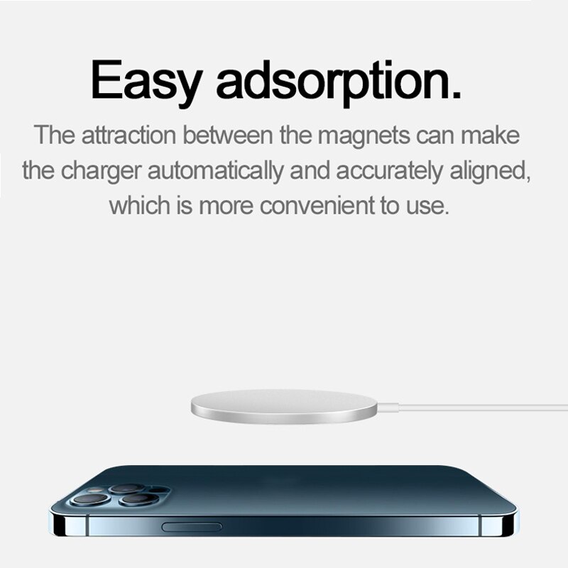 Chargeur magnétique sans fil 15W, coussinet de charge rapide à Induction, pour IPhone 12, 12Pro, 12 ProMax, Samsung, Xiaomi