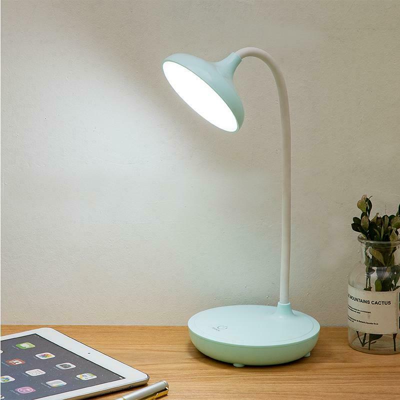 USB Rechargeable LED Desk Table Touch Lamp Adjustable intensity Reading Light