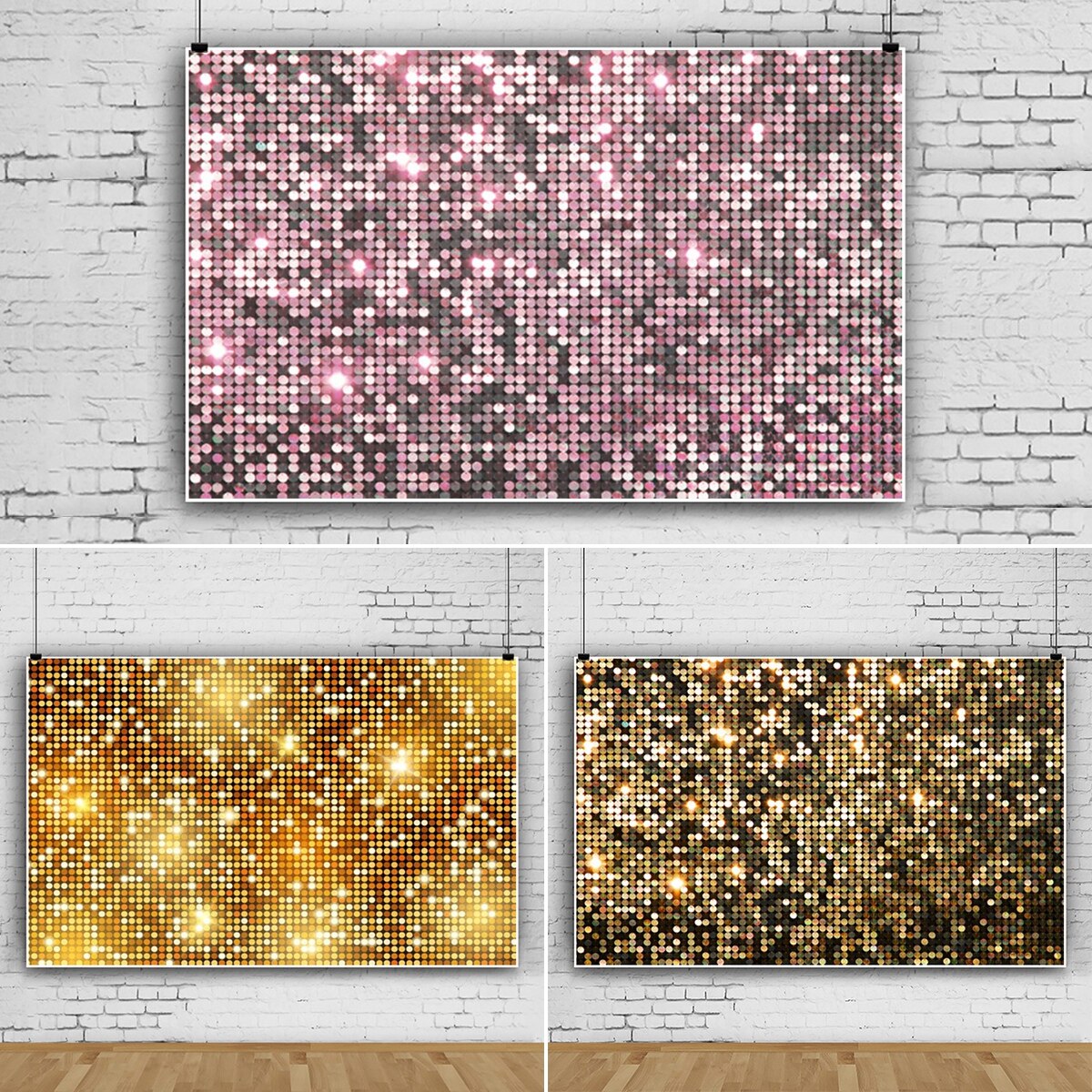 1.6M Bright Gold Glitter Birthday Party Background Wedding Decor Wall Backdrop Curtain Birthday Party Decoration Baby Shower