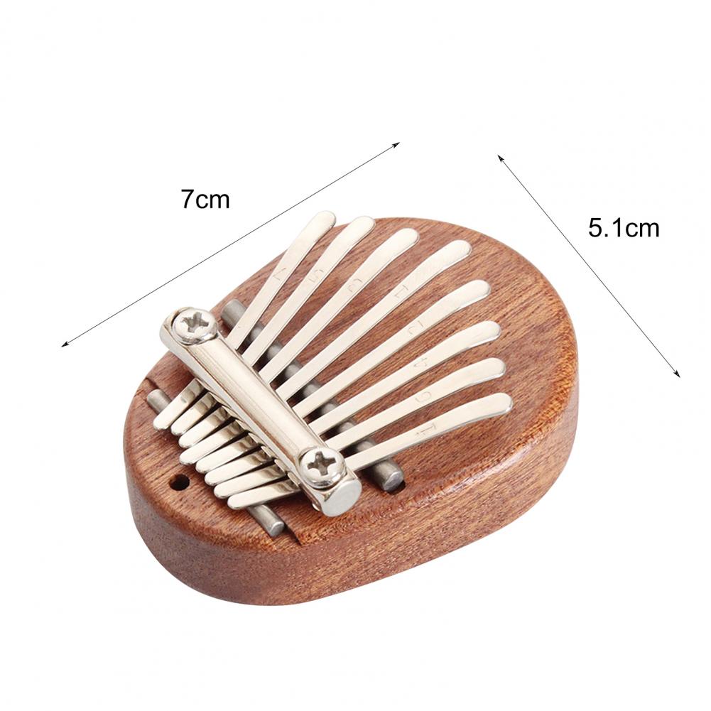 8-Tone Mini Portable Thumb Piano Wooden Small Finger Musical Instrument