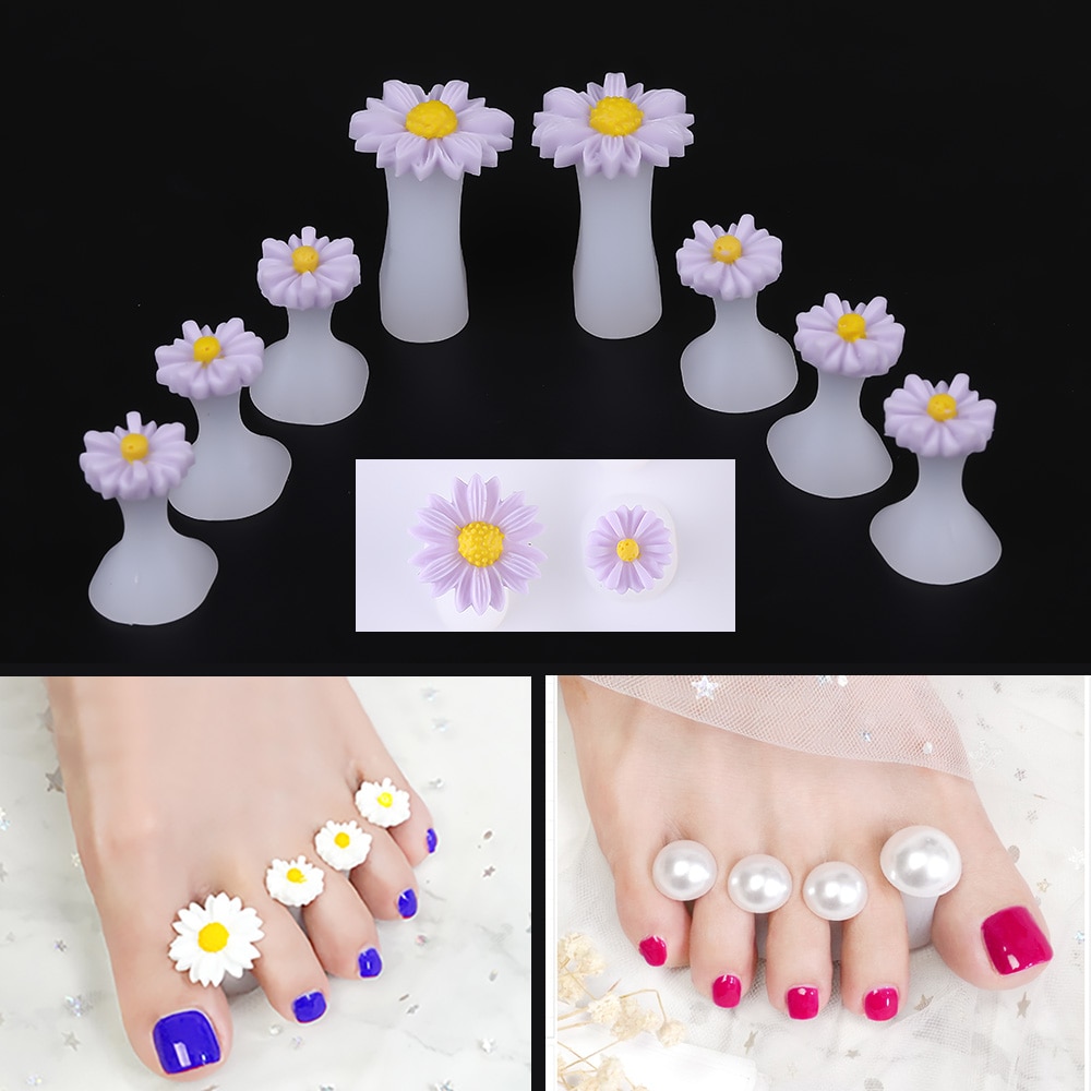 Corrector para dedos de los pies, Gel de silicona suave para juanetes, dedo pulgar del pie, Valgus, alisador de dedos, separadores para pies, cuidado de pedicura, herramientas para uñas, 8 Uds.