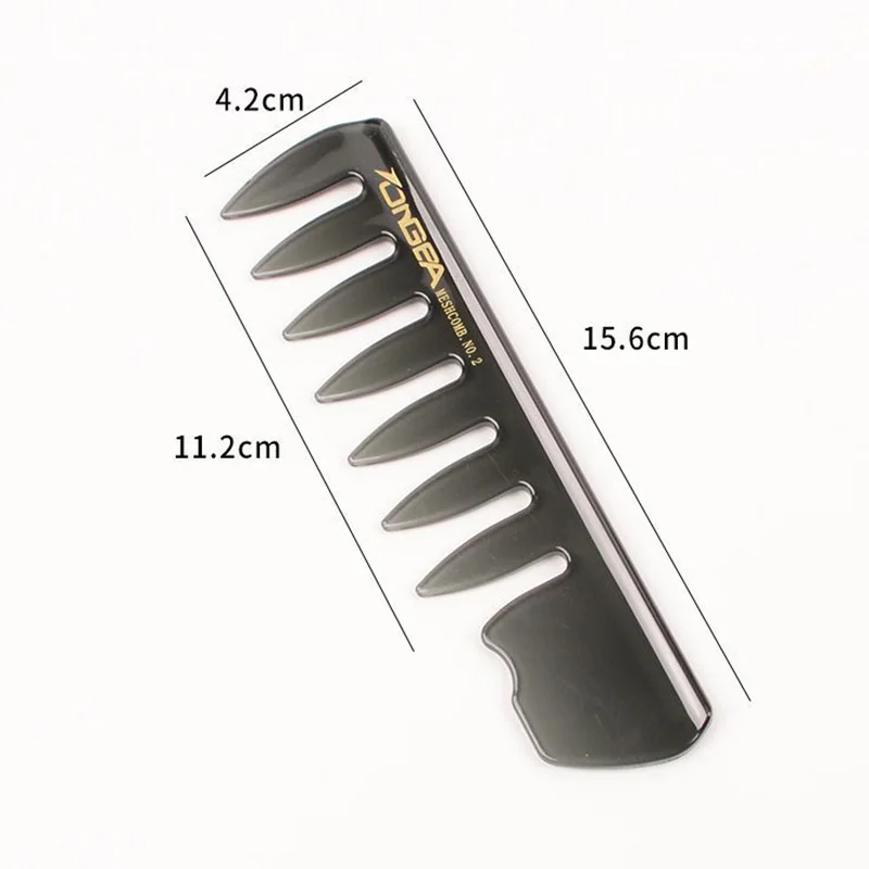 Peine de peluquería para hombres cepillo de pelo de diente ancho peines de peinado herramientas de peinado de barbería: Marfíl