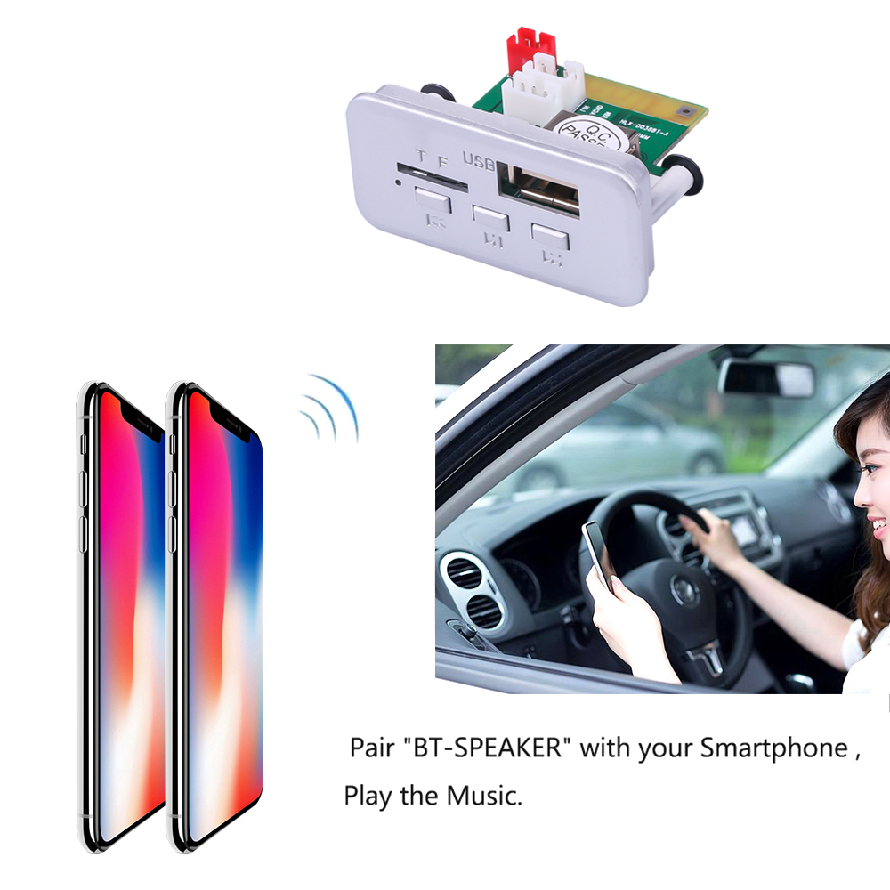Dekoder MP3 Bluetooth 5.0 DC 12V Car Audio FM Radio Module Handsfree Bezprzewodowy odtwarzacz MP3 Obsługa USB TF AUX do głośnika