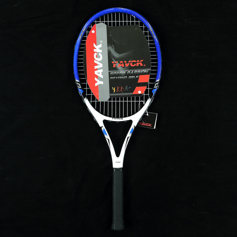 Ultra Light Aluminum Alloy Carbon Tennis Racket For Adult Training Racquets String Bag Men Women Padel: Blue