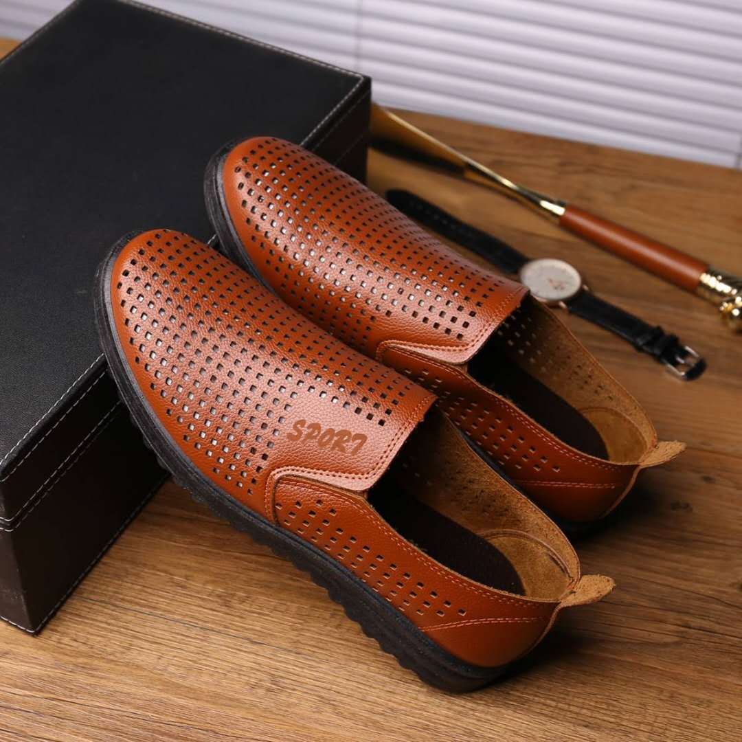 Herre business casual cool sko åndbar blød bund england herre loafers kjole sko herre casual naturlig læder loafers: 3 / 6.5