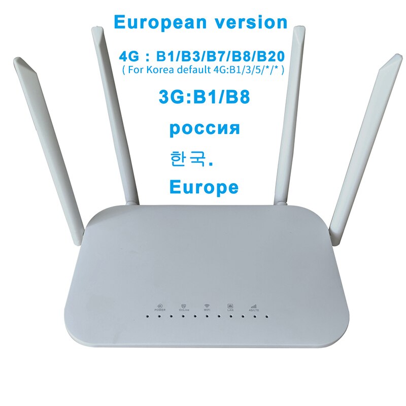 4g cpe 4g router simkort wifi modem hotspot 32 wifi brugere  rj45 wan lan antenne lte trådløs router: Europa versionlc 117