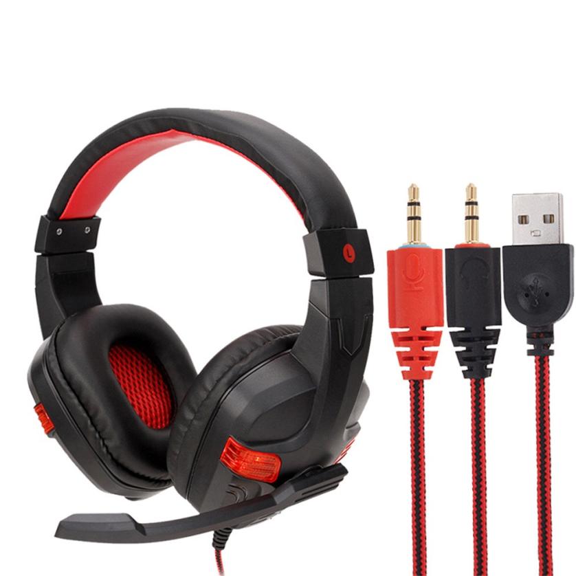 Hiperdeal gaming-kopfhörer, usb-kabel, led , 3.5mm gaming-headsets, kopfhörer mit mikrofon für pc, laptop, telefon  au13