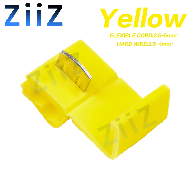 10pcs/30pcs T-Tap Connector Quick Electrical Cable Connector Snap Splice Lock Waterproof Crimp Wire Terminal blue yellow red: Brown / 4P