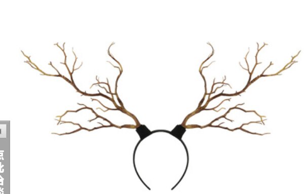 Gewei boom takken hoofdband hoorns haaraccessoire cosplay feest hoofddeksels: Koffie