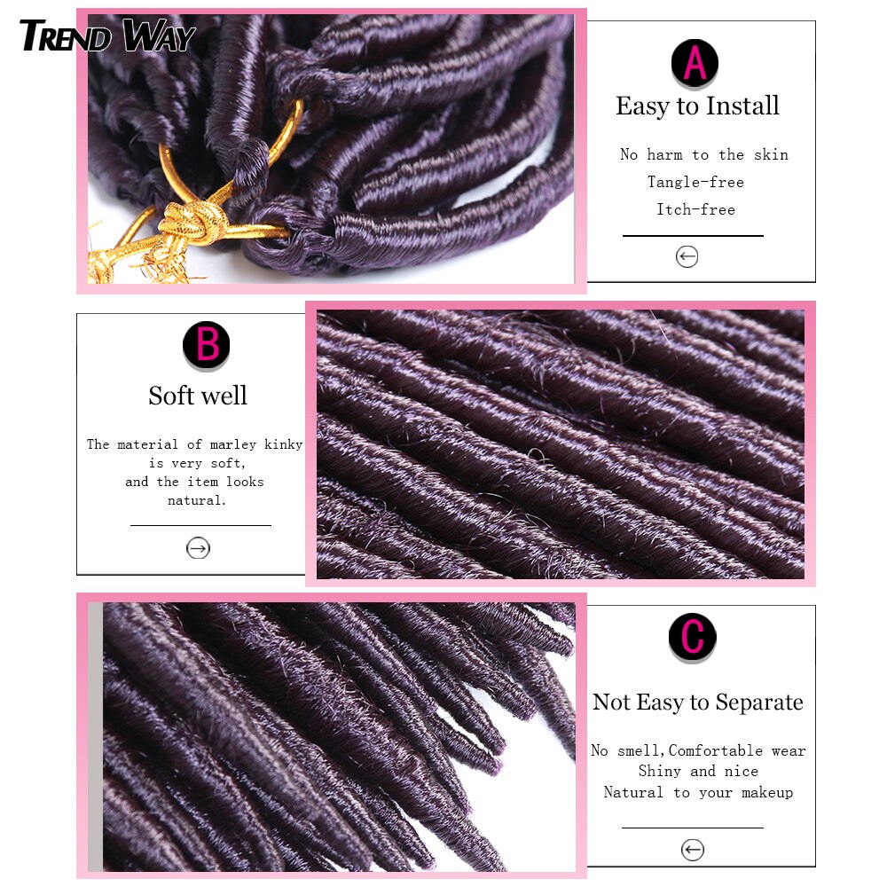 Dreadlocks Soft Straight Faux Locs Braiding Hair 14inch 100g Crochet Braiding Hair Synthetic Hair Extensions For Black Women