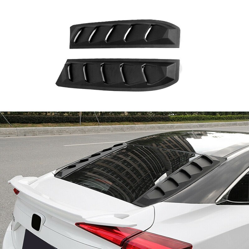 Car ABS Window Louvers Shutters Cover for Honda Civic Sedan: matt black