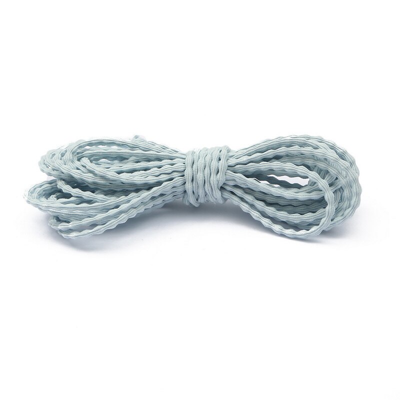 Banda de goma elástica multicolor de 3mm de 5 metros, línea de goma elástica, accesorios de costura para joyería DIY, banda de goma muy elástica gruesa: Light blue