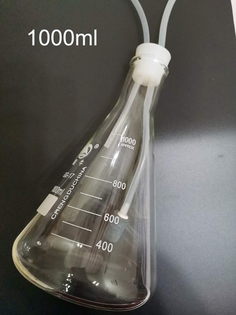 500ml/ 1000ml Ozone Glass Bottle For Ozone Water And Ozone Oil: Dark Grey