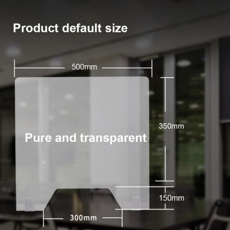 Completely transparent desk partition screen table divider Protection Barrier Counter Acrylic isoltion baffle Partition to table