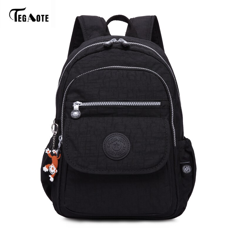 TEGAOTE Small Backpack for Teenage Girl School Backpacks Women Luxury Bolsa Casual Nylon Waterproof Bagpack Mochila: 16