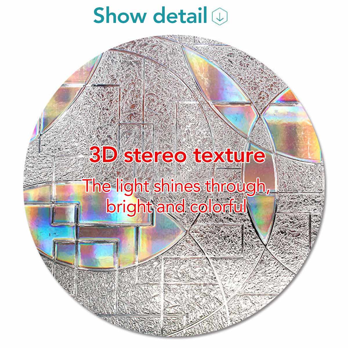 3D Crystal Tinted No Glue Static Window Film Anti-UV Rainbow Films for Stained Glass Self-Adhesive Films Sticker Glas Bathroom