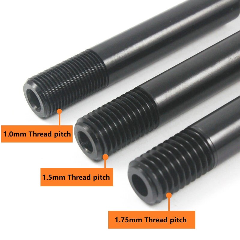 Eje pasante para bicicleta, liberación rápida, tubos centrales, brochetas de eje trasero, 171/173/175mm * M12x1.0 M12x1.5 M12x1.75