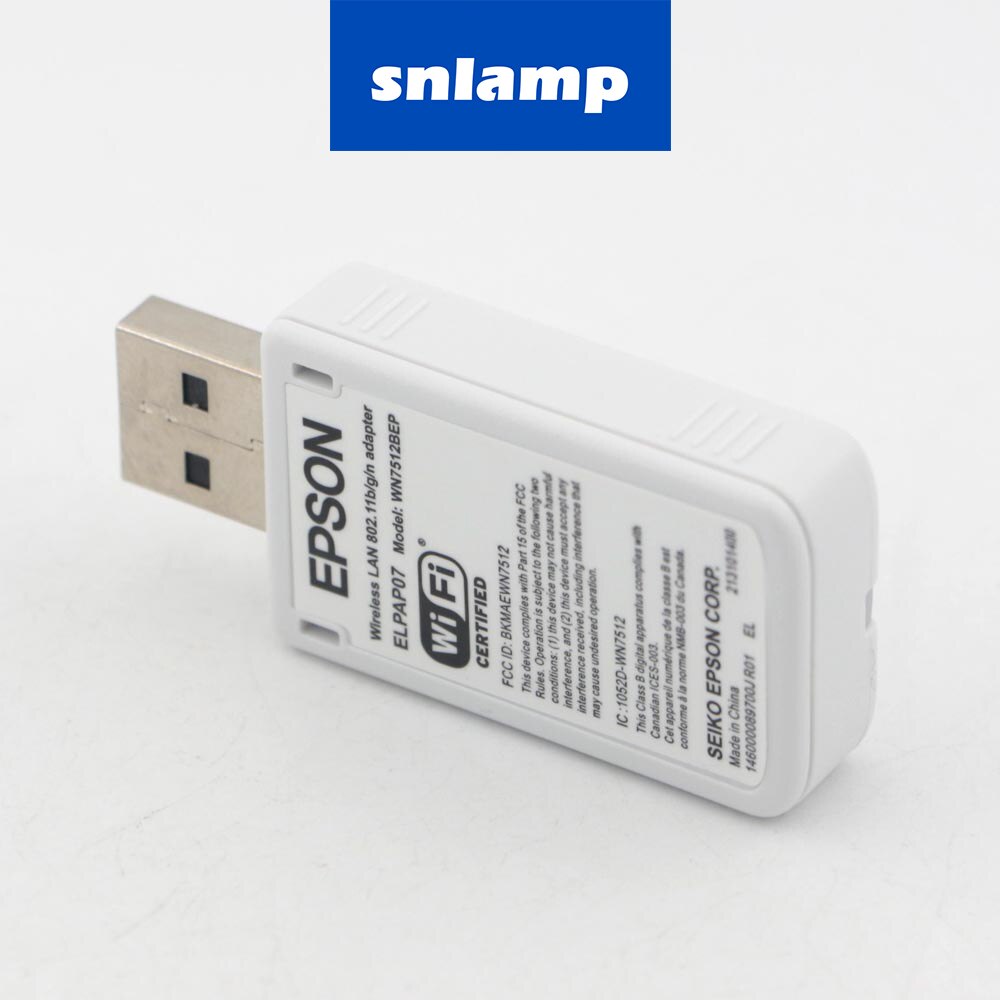 Projektorer trådløs adapter elpap 07 v12 h 418 p 12 wn7512 bep til trådløst wifi usb lan adapter 802.11b/ g/nf/s passer til projecto
