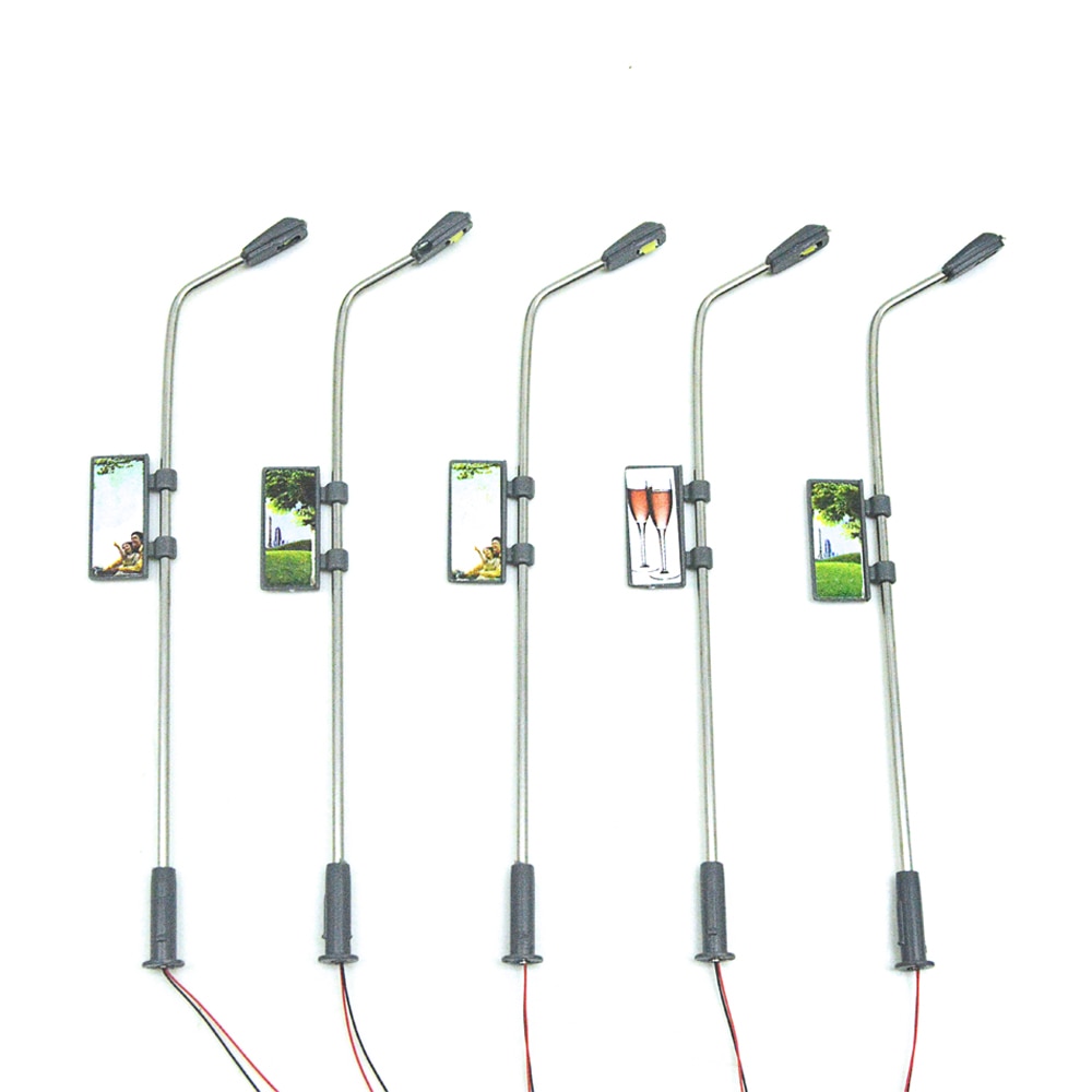 20 Pcs N Schaal Modelspoor Verlichting Voor Building Road Architectonische Landschap Trein Lamp Straat Zand Tafel Diorama Layout Metalen