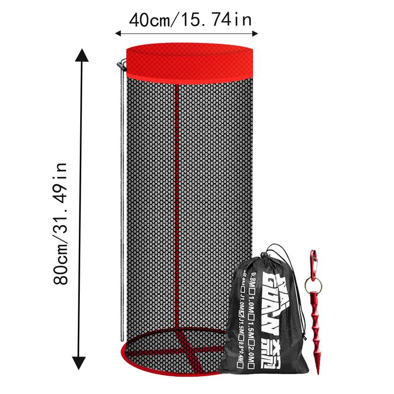 Floating Fish Basket Fishing Bait Mesh Fish Cage Fishing Tools Floating Drawstring Fishing Basket Fish Keeper Net Portable
