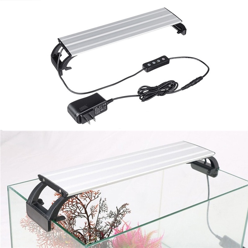 Lampe de réservoir de poisson lumière LED d'aquarium 20-65CM LED de pêche d'intérieur plantes aquatiques lumières Luminaria Aquario lumière avec minuterie et gradation