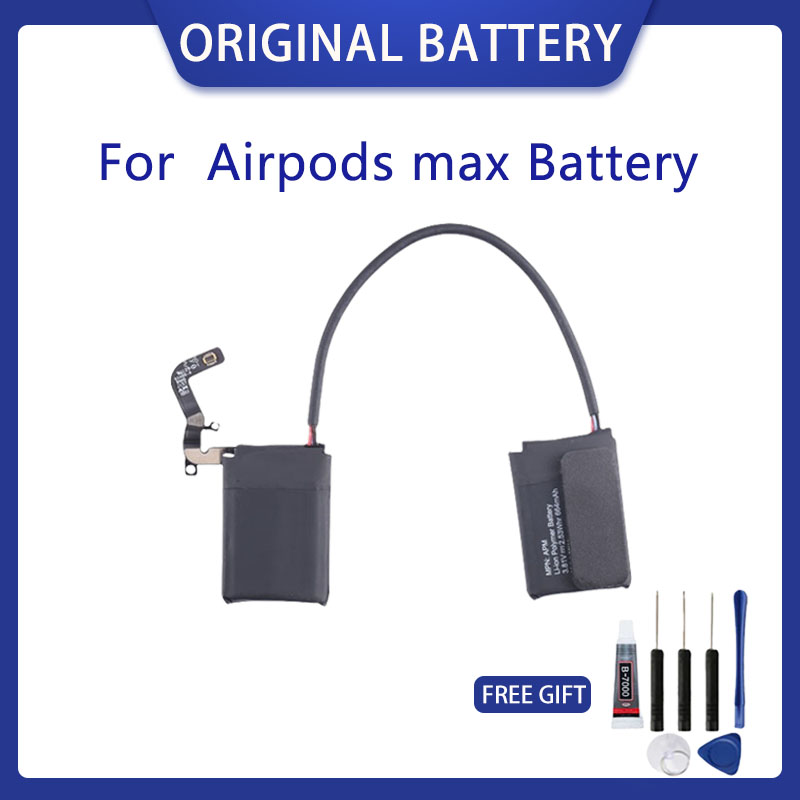Batteria originale per airpods max 3.81v da 664 mah, sostituzione, riparazione, pezzi di ricambio