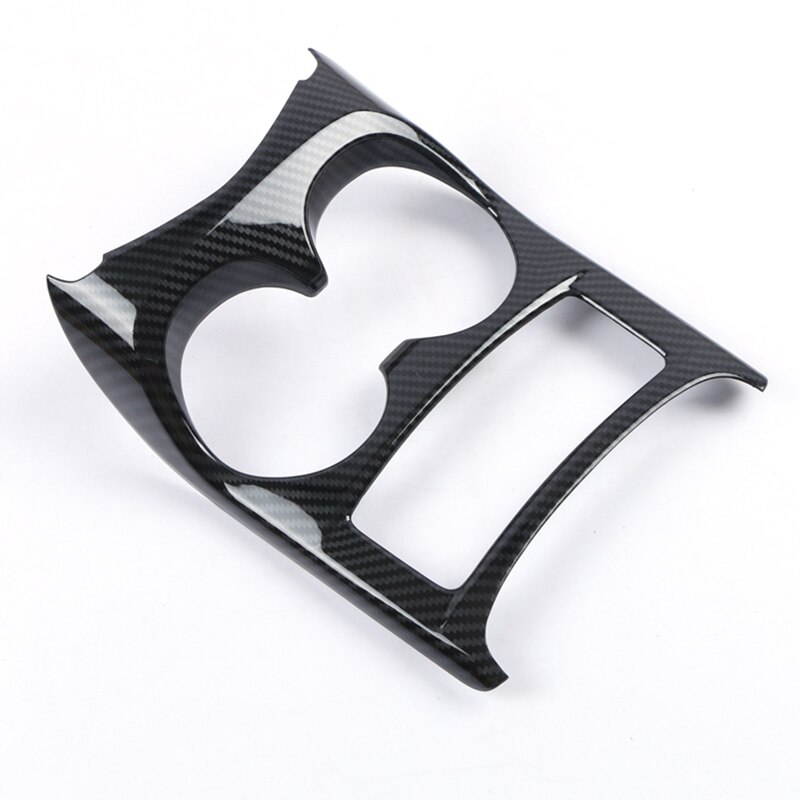 Chrome For Nissan Qashqai J11 ABS Carbon Look Water Cup Holder Cover Frame Trim accessories