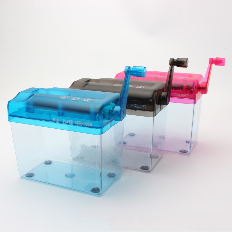 1 pcs Mini Blue Shredder Crusher Destroyer Paper Documents Cutting Machine