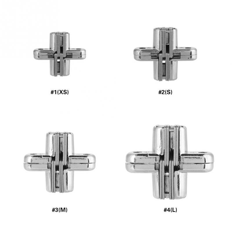Invisible Concealed hinge Zinc Alloy Hidden Door Hinges Cross door Bearing Silver Hinge Furniture Hardware Accessories