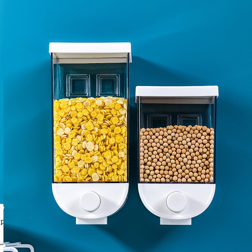 Wall Mounted Cereal Dispenser Box Oatmeal Grain Storage Box Kitchen Dry Food Organizer Container Kitchen Tools Accessories k2