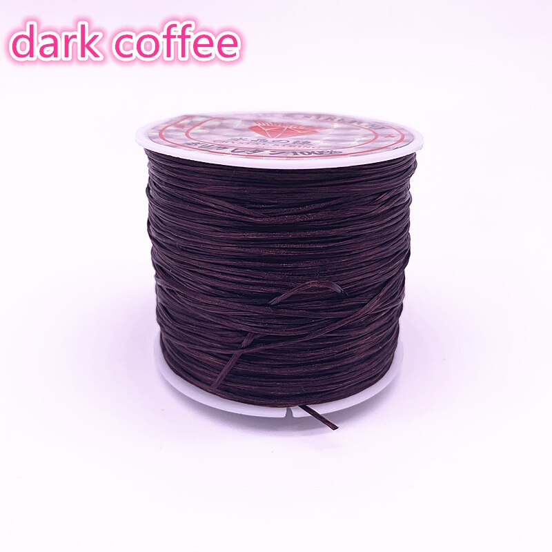 50M/Roll Flexible Elastic Crystal Line Rope Cord For Jewelry Making Beading Bracelet Wire Fishing Thread Rope Color U Pick: dark coffee