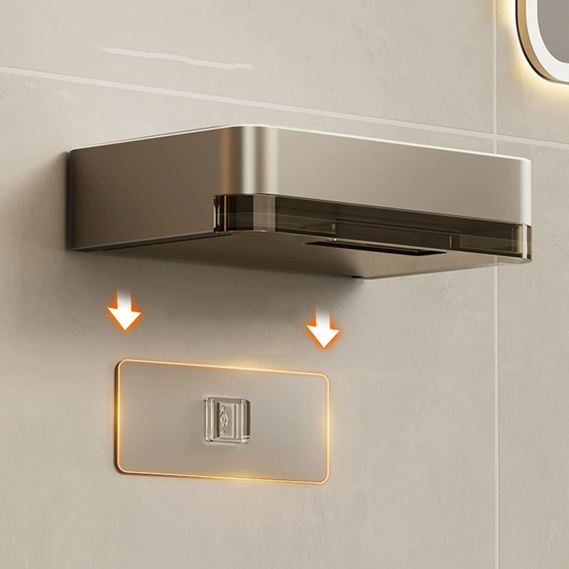 Métal Fer Porte-savon Sans perçage Porte-savon de salle de bain Avec eau de vidange Mur Porte-savon Organisateur Accessoires de salle de bain