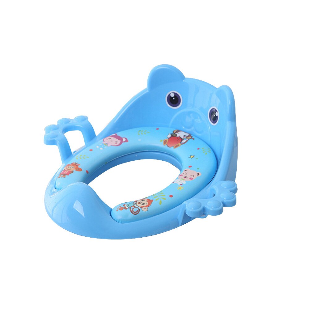 5 Colors Child Potty Toilet Trainer Potty Training Toilet Handle Backrest Toddlers Anti-Slip Toilet Training Seat Dropshiping: Purple
