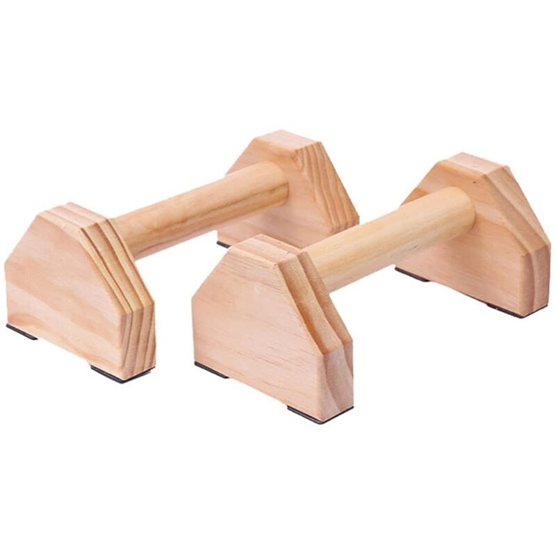 Wooden Push Up Bars Exercise Equipment Fitness Strength Training Pushup Handles