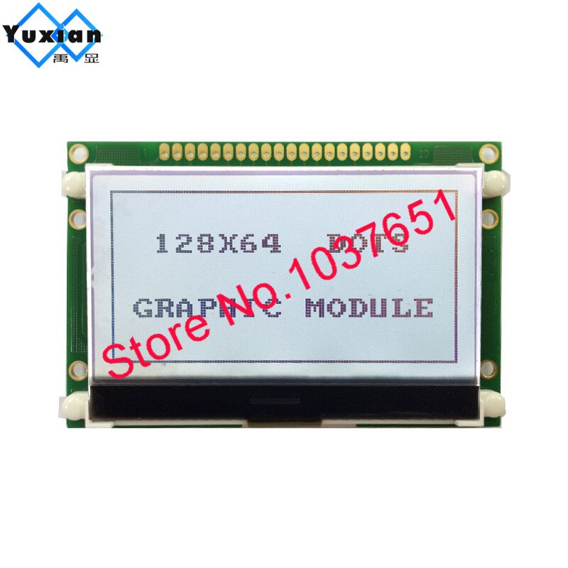 lcd module 12864 cog Graphic display 72x39mm ST7565P parallel serial SPI 3.3V 5v blue white and black touch screen LG12864U