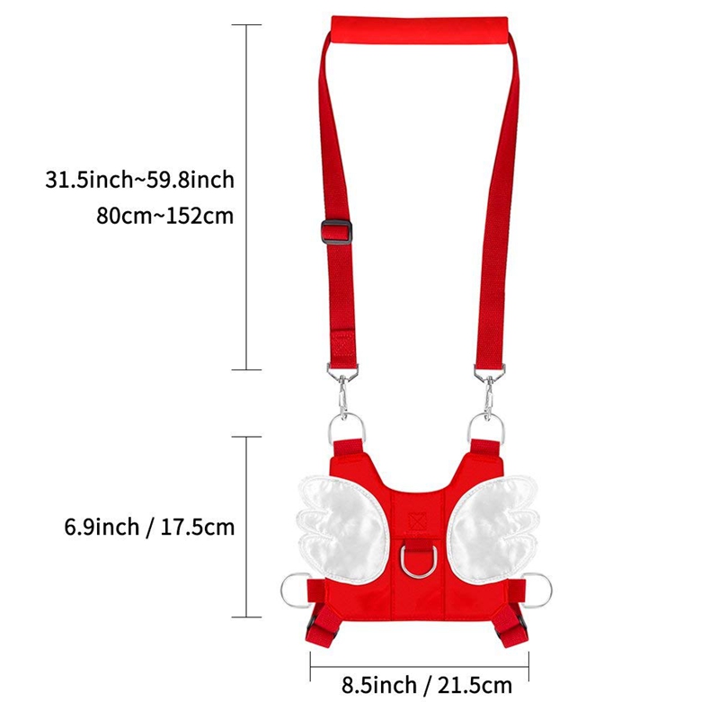Baby Peuter Lopen Gordel met Leiband Kind Assistent Band, leuke Wings Anti-Verloren Rugzak Verstelbare voor 1-5 Jaar Bo