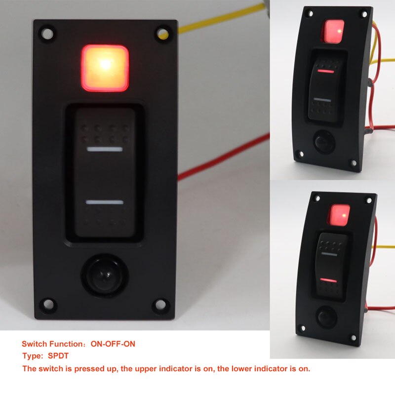 Marine Boot Auto Schakelpaneel On-Off-On Waterdichte 12V 24V Met Ingebouwde 20A reset Stroomonderbreker