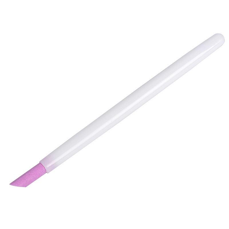 Limas de uñas para hombre y mujer, bolígrafo de pulido para manicura, removedor de piel muerta, color blanco y negro, TSLM1