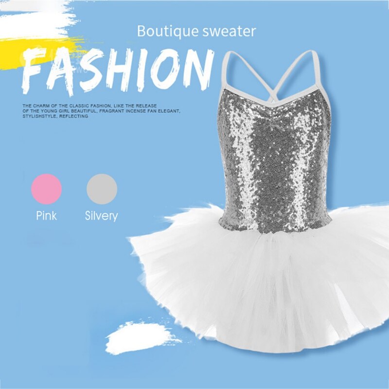 Enfants vêtements de gymnastique filles fronde diamant brillant jupe body suit ballet gymnastique danse vêtements d'entraînement